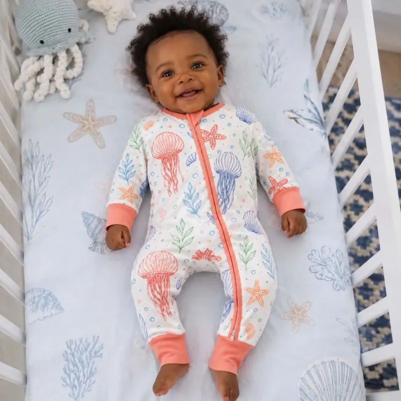 Tropical Ocean Garden Bamboo Convertible Zippy