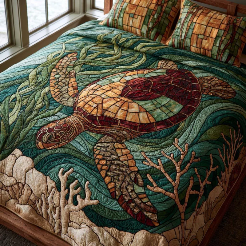 Turtle Gentle Spirit Bamboo Quilt Bedding Set