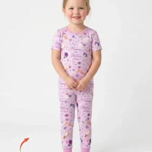 Mommy Daddy And Me Bedtime Story Family Matching Bamboo Two Piece Short Sleeve Pajama Set