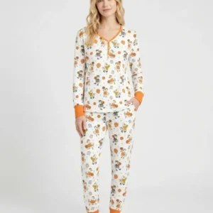 Silly Goose Playing Basketball Bamboo Women Pajama Set