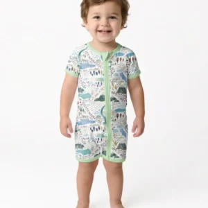 Whimsical Psalms 23 Map Bamboo Shorty Zippy
