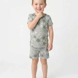 A Moment Of Science Bamboo Two Piece Short Sleeve Shorts Pajama Set