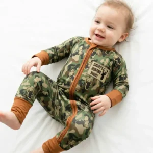 Embroidered Matching With Hunting Dad Bamboo Convertible Zippy
