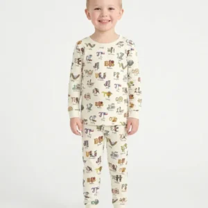 Texas Alphabet Bamboo Two Piece Long Sleeve Pajama Set