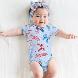 Girly Patriotic Bamboo Bodysuit