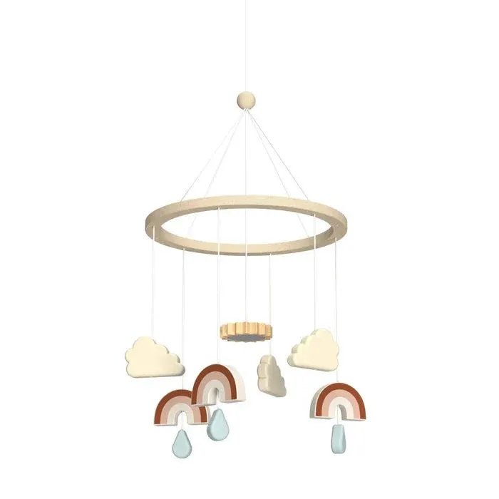CAM CAM - Mobile Pour Lit De Bébé Rainbow En Bois, Fsc 100 % - Caramel Mix