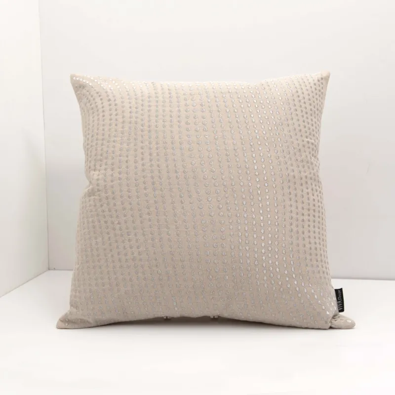 Cascade Silver & Linen Cushion 20" x 20"