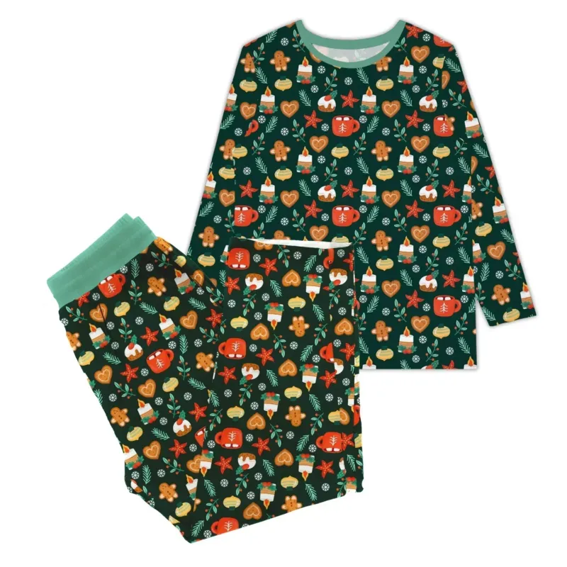 Christmas Candle Women Pajama Set , Christmas Candle Women Pajama Set - S