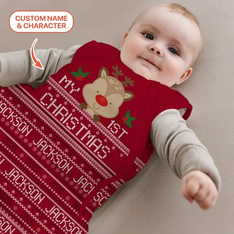 Custom My 1st Christmas Sleep Bag , Custom My 1st Christmas Sleep Bag - XS / 0.5 TOG