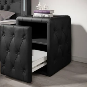 Designer Nachttisch Evora (Kunstleder) - Luxusbetten24
