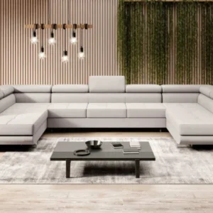 Designer Sofa Positano mit Schlaf- und Klappfunktion (Stoff) - Luxusbetten24