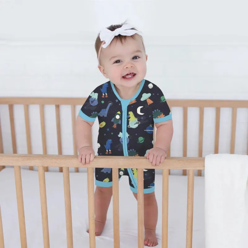 Dinosaurs Astronauts Shorty Zippy , Dinosaurs Astronauts Shorty Zippy - 0-3M