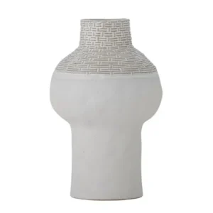 Vase "Mystery Wall" - weißes Steingut
