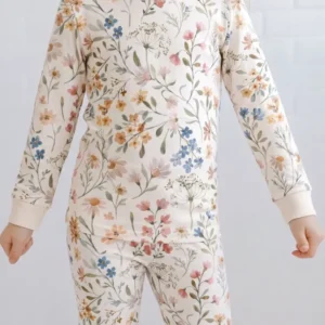 Wildflower Meadow Bliss Bamboo Two Piece Long Sleeve Pajama Set