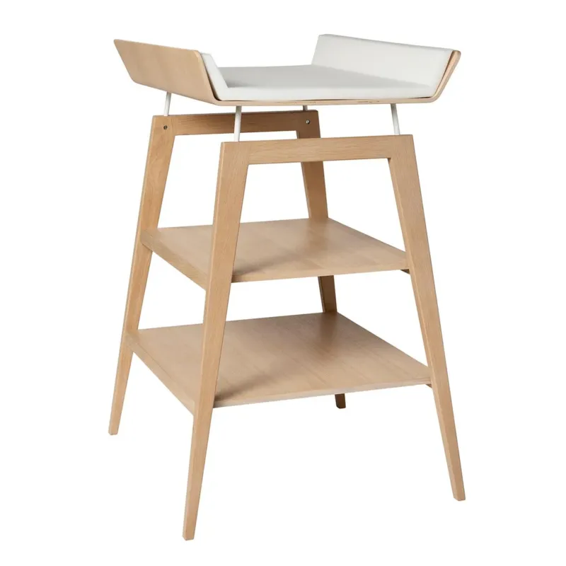 LEANDER - Table À Langer Linea Avec Matelas, Chêne