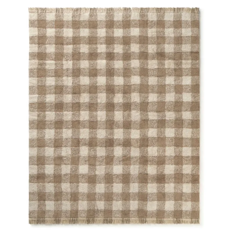 LORENA CANALS - Tapis Lavable Vichy Marron 150 x 180 Cm