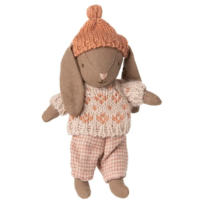 MAILEG - Lapin D'hiver, Micro - Marron Rose
