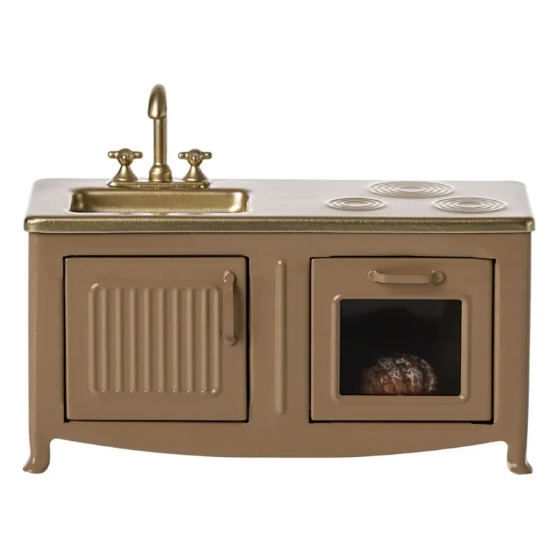 MAILEG - Meuble de Cuisine Pour Souris Maileg - Marron Clair