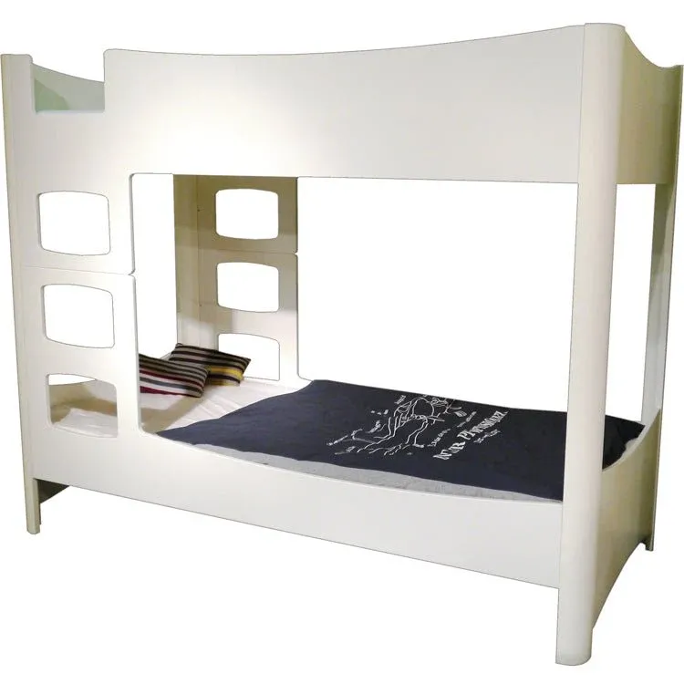 MATHY BY BOLS - Lit Superposé 162 Indissociable FUSION Profiles Blanc 90 x 190cm