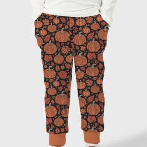 Retro Halloween Pumpkins Bamboo Jogger
