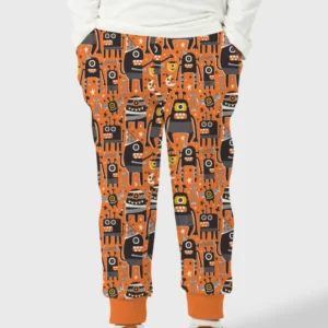 Mid Century Halloween Monster Toss Bamboo Jogger