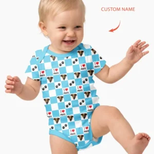 Custom Photo I Love My Best Friend Dog/Cat Bamboo Bodysuit
