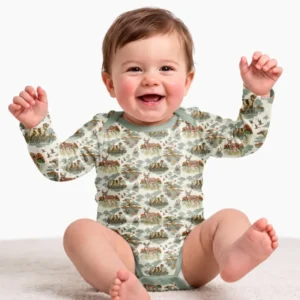 Vintage Hunting Season Daddy& Me Matching Bamboo Bodysuit