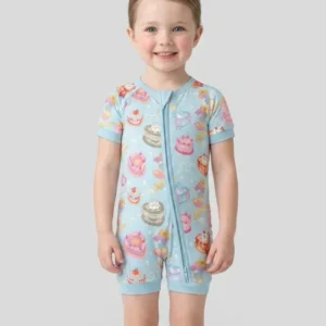 Custom Princess Baby Birthday Bamboo Shorty Zippy
