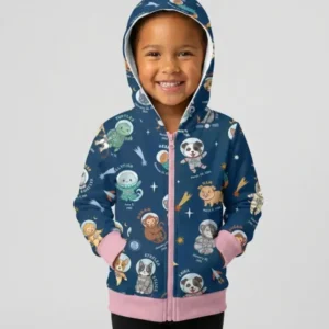 Animal Astronauts Bamboo Zip Hoodie