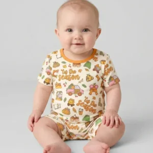 'Tis The Season Bamboo Two Piece Short Sleeve Shorts Pajama Set