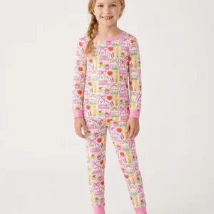 Kindness School Girl Bamboo Two Piece Long Sleeve Pajama Set