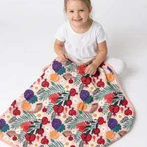 Pomegranate Blessings Night Family Matching Bamboo Blanket