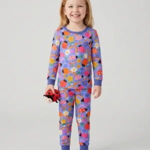 Lady Bugs Bamboo Two Piece Long Sleeve Pajama Set