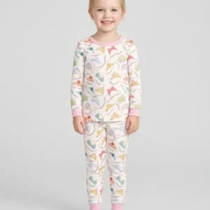 Princess Crowns Bamboo Two Piece Long Sleeve Pajama Set