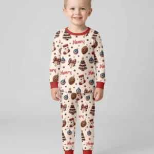 Proud Of American Baby Bamboo Two Piece Long Sleeve Pajama Set