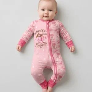 Personalized Family's Little Cowgirl Bamboo Convertible Zippy