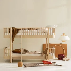 OLIVER FURNITURE-Lit Superposé, Original, Mi-Haut, 90x200 Cm, Chêne