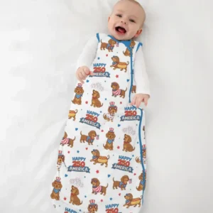 Red, White & Wiener Bamboo Sleep Bag