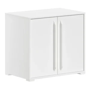 VIPACK - Commode SAM 2 Portes Pour Lit Mi - Hauteur Blanc