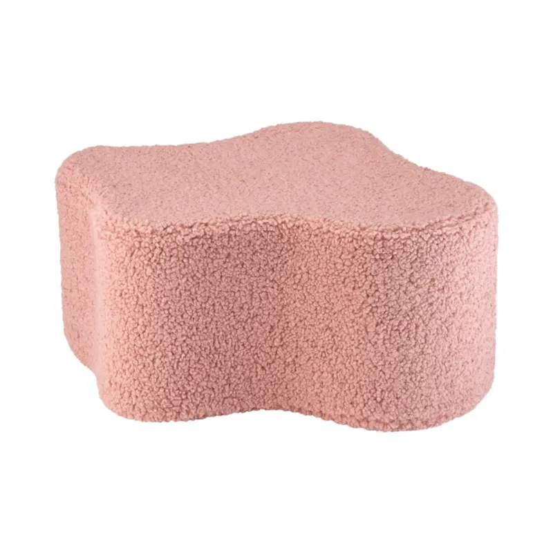 WIGIWAMA - Pouf Nuage Molletonné - Rose Goyave