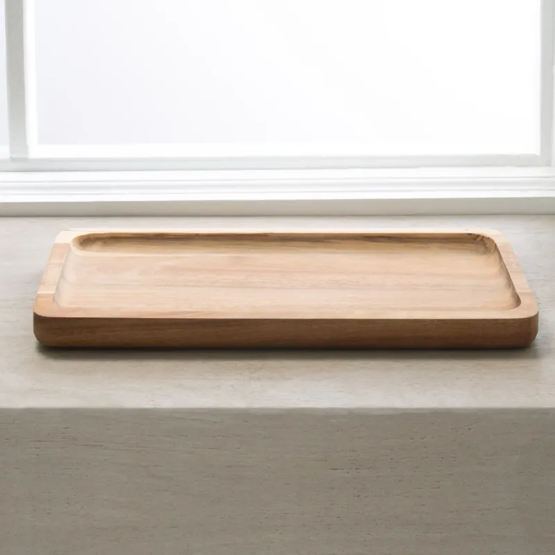 Madera Acacia Wood Rectangle Tray